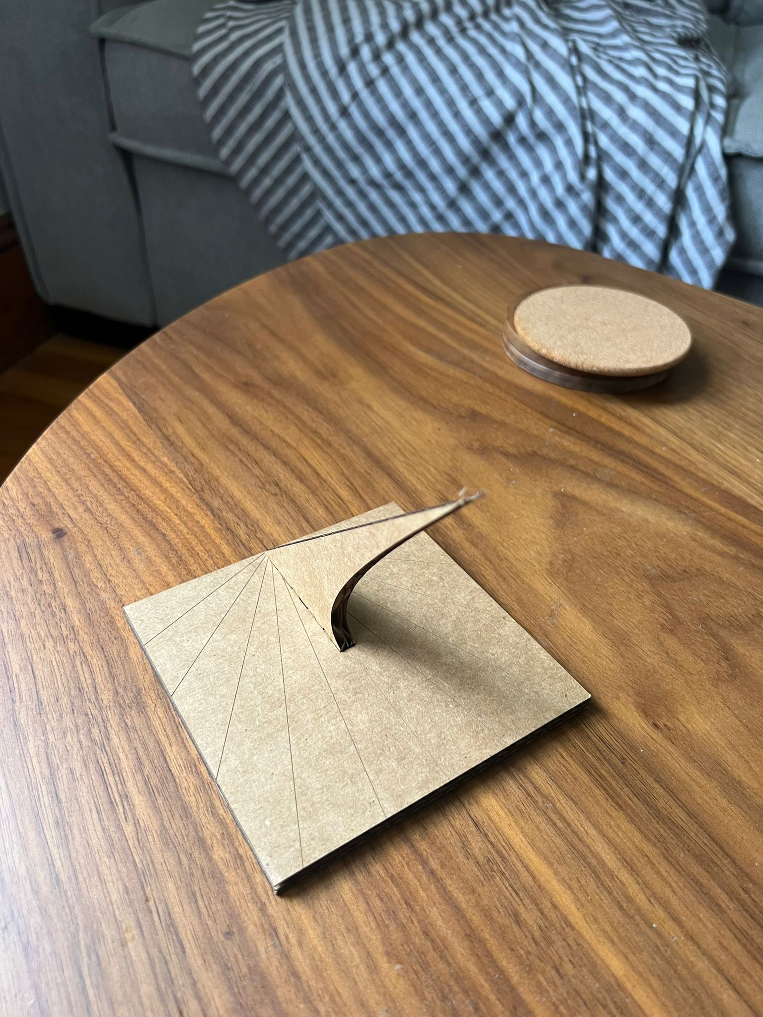 Sundial on table